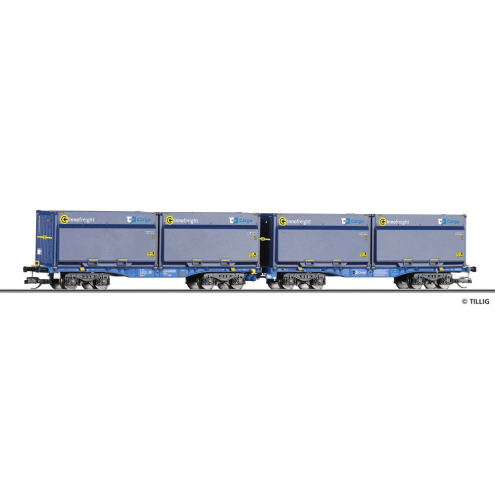 Tillig TT 015085 Doppeltragwagen InnoWaggon der ČD Cargo Ep. VI