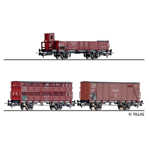 Tillig H0 70067 Güterwagenset Gorny Slask / Oberschlesischen Eisenbahn Ep.: II