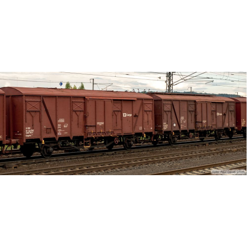 Tillig H0 70100 Güterwagenset der ČD Cargo, bestehend aus zwei gedeckten Güterwagen Gbgkks 112.0