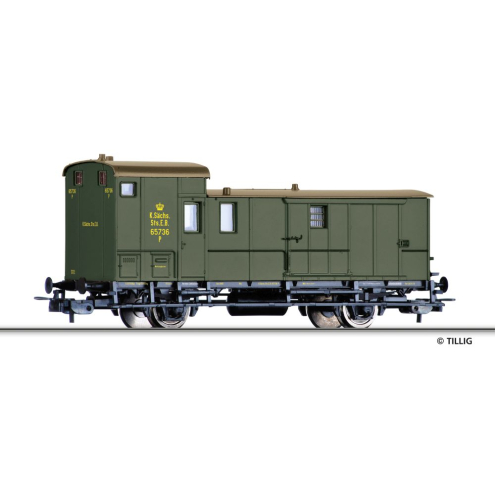 Tillig H0 77064 Güterzugpackwagen der K.Sächs.Sts.E.B., Ep. I