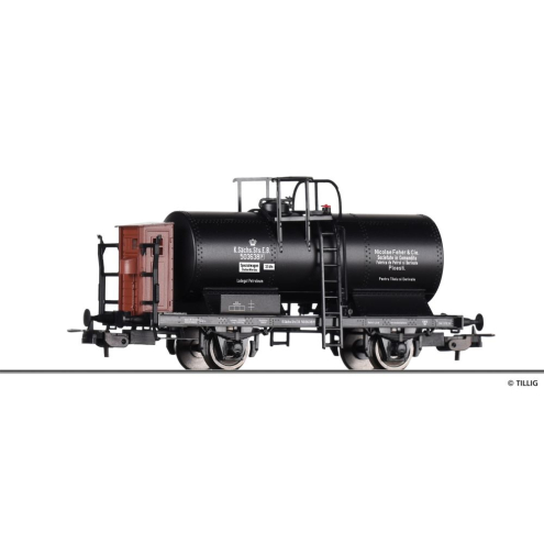 Tillig H0 77066 Kesselwagen Nicolae Feher & Cie., eingestellt bei der K.Sächs.Sts.E.B., Ep. I