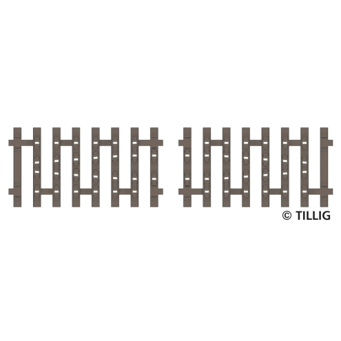 Tillig TT 083191 Flex-Schwellenband Zwangsgleis (beidseitig) 2 x 41,5mm Endstück -