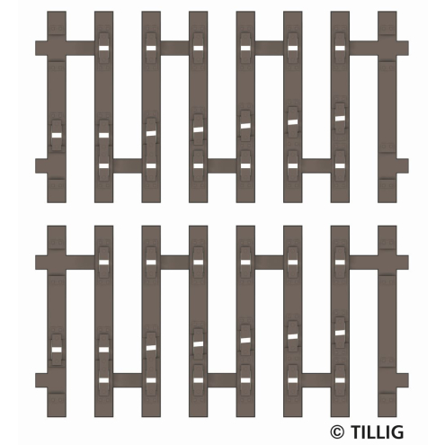 Tillig TT 083193 Flex-Schwellenband Zwangsgleis (einseitig) links 2 x 41,5 mm Endstück -