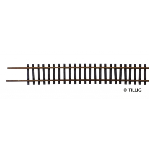 Tillig TT 83495 Holzschwellenflexgleis, brüniert, 664 mm