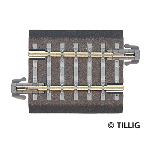 Tillig TT 83704 Bettungsgleis grau Gleisstück G5, Gerades Gleis 36,5 mm