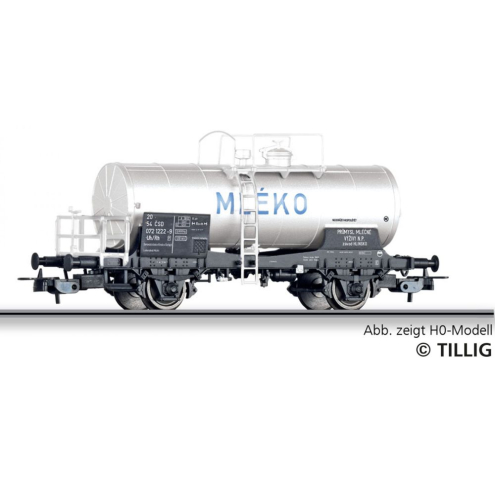 Tillig TT 095363 Kesselwagen Uh „Mleko“ der ČSD Ep. IV