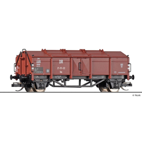 Tillig TT 095580 Klappdeckelwagen Km der DR Ep. III