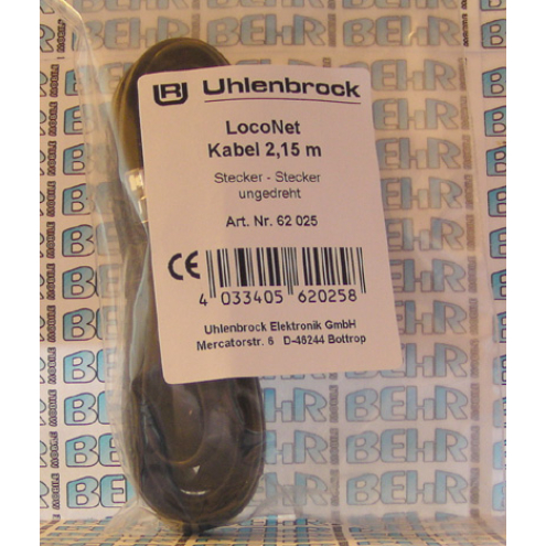 Uhlenbrock 62025 LocoNet-Anschlußkabel 2,15m ungedreht