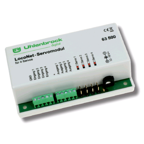 Uhlenbrock 63500 LocoNet- Servomodul für 4 Servos