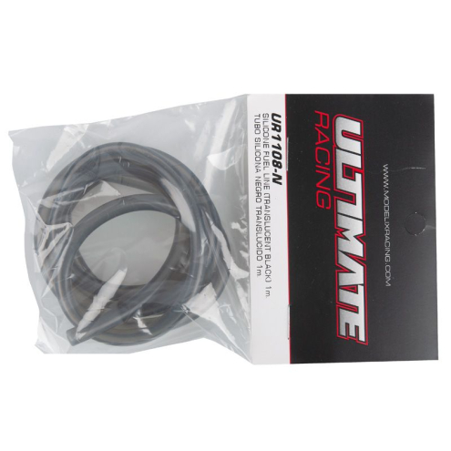 Ultimate RC 1108-N Silikon Spritschlauch fluozierend schwarz 2.5x6mm 1m