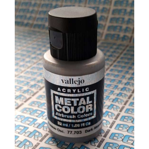 Vallejo 77703 Metall Dunkles Aluminium, 32 ml