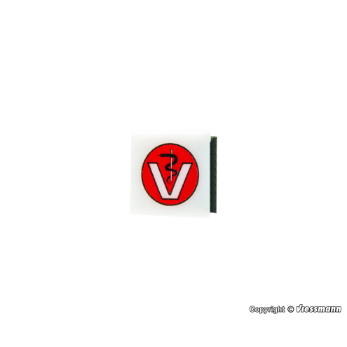 Viessmann H0 1377 Reklameschild Tierarzt mit LED-Beleuchtung