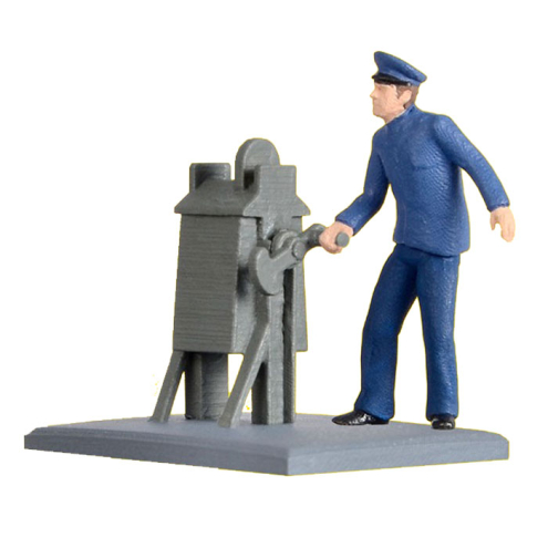 Viessmann H0 1550 Schrankenwärter, bewegt