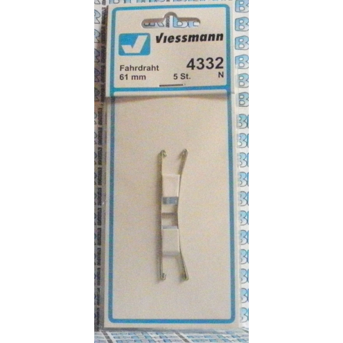Viessmann N 4332 Oberleitung Fahrdraht 61,0 mm / 5 Stück