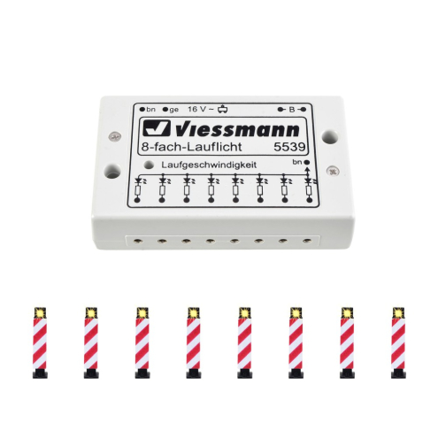 Viessmann H0 5040 8 Warnbaken incl. Elektronik