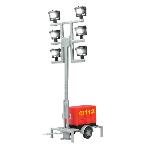 Viessmann H0 1344 Leuchtgiraffe Feuerwehr auf Anhänger mit 6 LEDs weiß