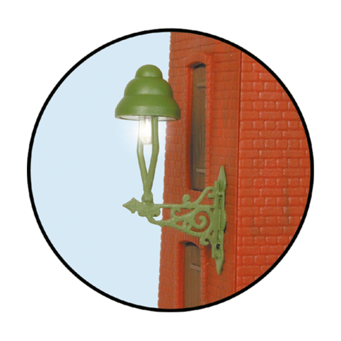 Viessmann H0 6013 Gas-Wandlaterne mit LED warmweiss