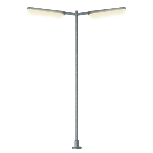 Viessmann H0 6099 Schlanke Straßenleuchte doppelt, 2 LEDs weiß