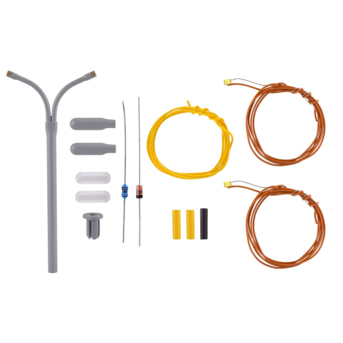 Viessmann N 6623 Bausatz Peitschenleuchte doppelt mit LED