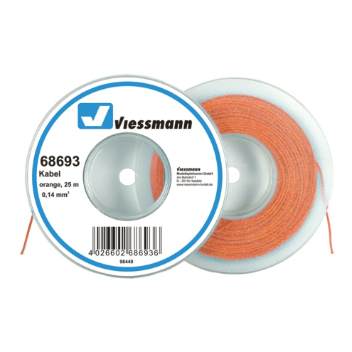 Viessmann 68693 Litze 0,14qmm orange auf Abrollspule