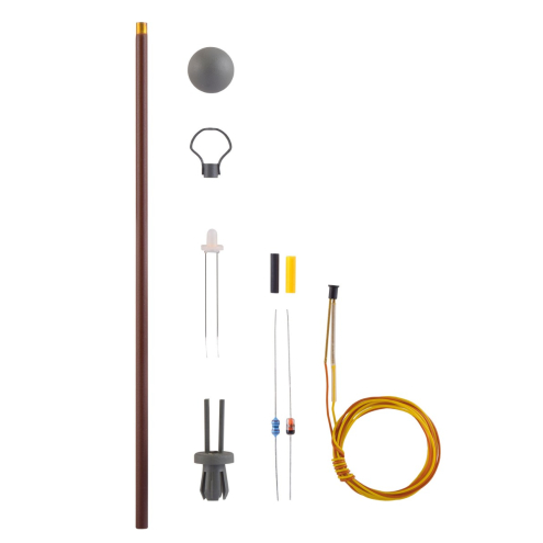 Viessmann TT 6927 Bausatz Holzmastleuchte der DR, LED warmweiß