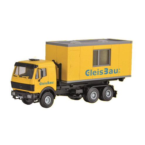 Kibri H0 16310 MB LP Wechsellader mit GleisBau Bürocontainer