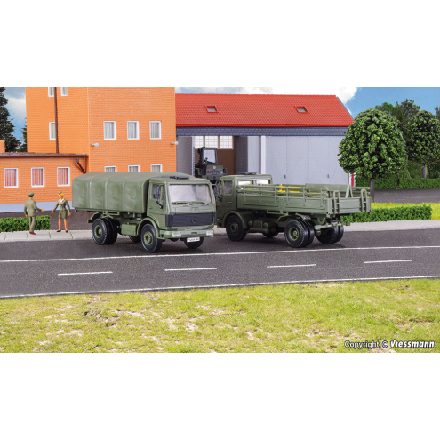 Kibri H0 18051 Bundeswehr LKW MB 1017/1017A Pritschenwagen