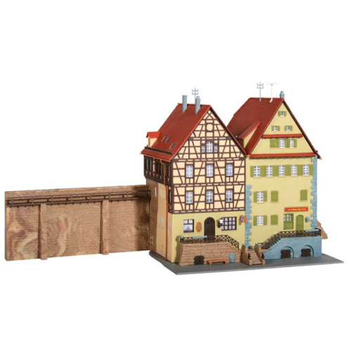 Kibri N 37110 Haus auf der Mauer Schwäbisch Hall, 2 Stück