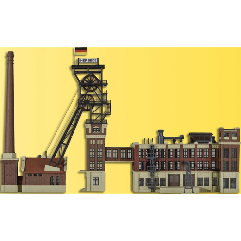 Kibri N 37228 Förderturm mit Maschinenhaus und Kohlewäschegebäud