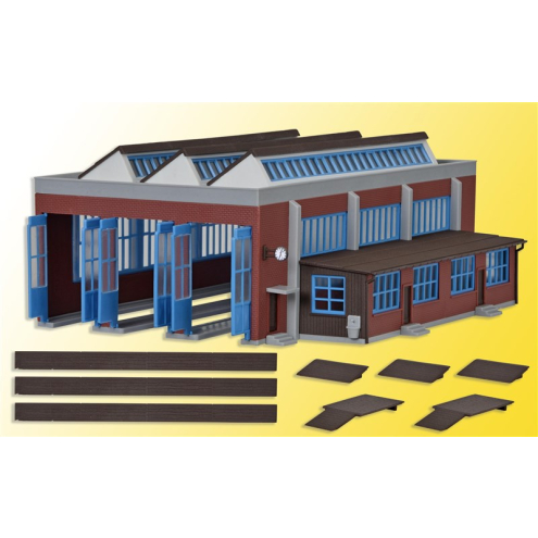 Kibri N 37806 Lokschuppen, dreiständig