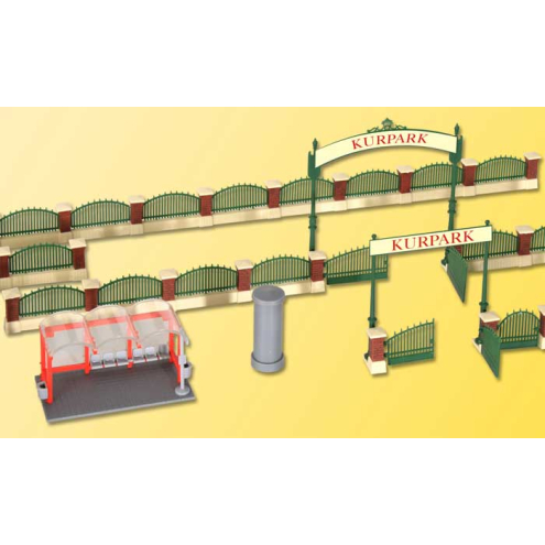 Kibri H0 38601 Deko-Set Zaun für englischen Garten