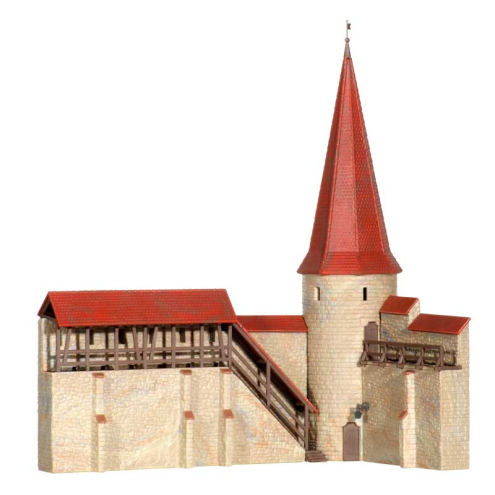 Kibri H0 38915 Stadtmauer mit Rundturm in Weil