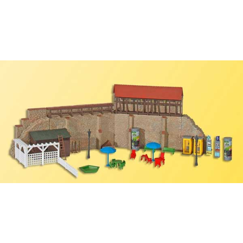 Kibri H0 38916 Stadtmauer mit Kleingarten in Weil