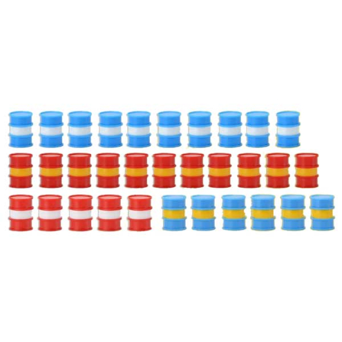 Kibri H0 39386 Deko-Set Benzinfässer, 32 Stück (Bausatz)