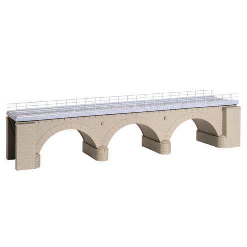 Kibri H0 39721 Steinbogenbrücke mit Eisbrecherpfeilern gerade,