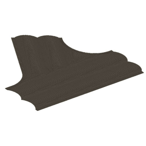 Vollmer H0 48242 Straßenplatte Kopfsteinpflaster, 60°- Einmündun