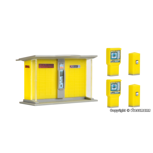 Vollmer H0 43777 DHL Packstation mit Briefkästen und Briefmarkenautomaten