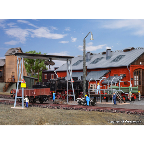 Vollmer H0 45747 Rohrblasgerüst und Bockkran