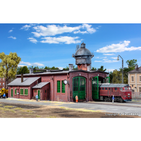 Vollmer H0 45752 Lokschuppen mit Türschließvorrichtung, zweiständig