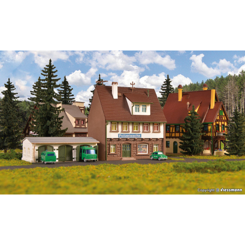 Vollmer N 47776 Polizeiwache mit Garage, dreiständig